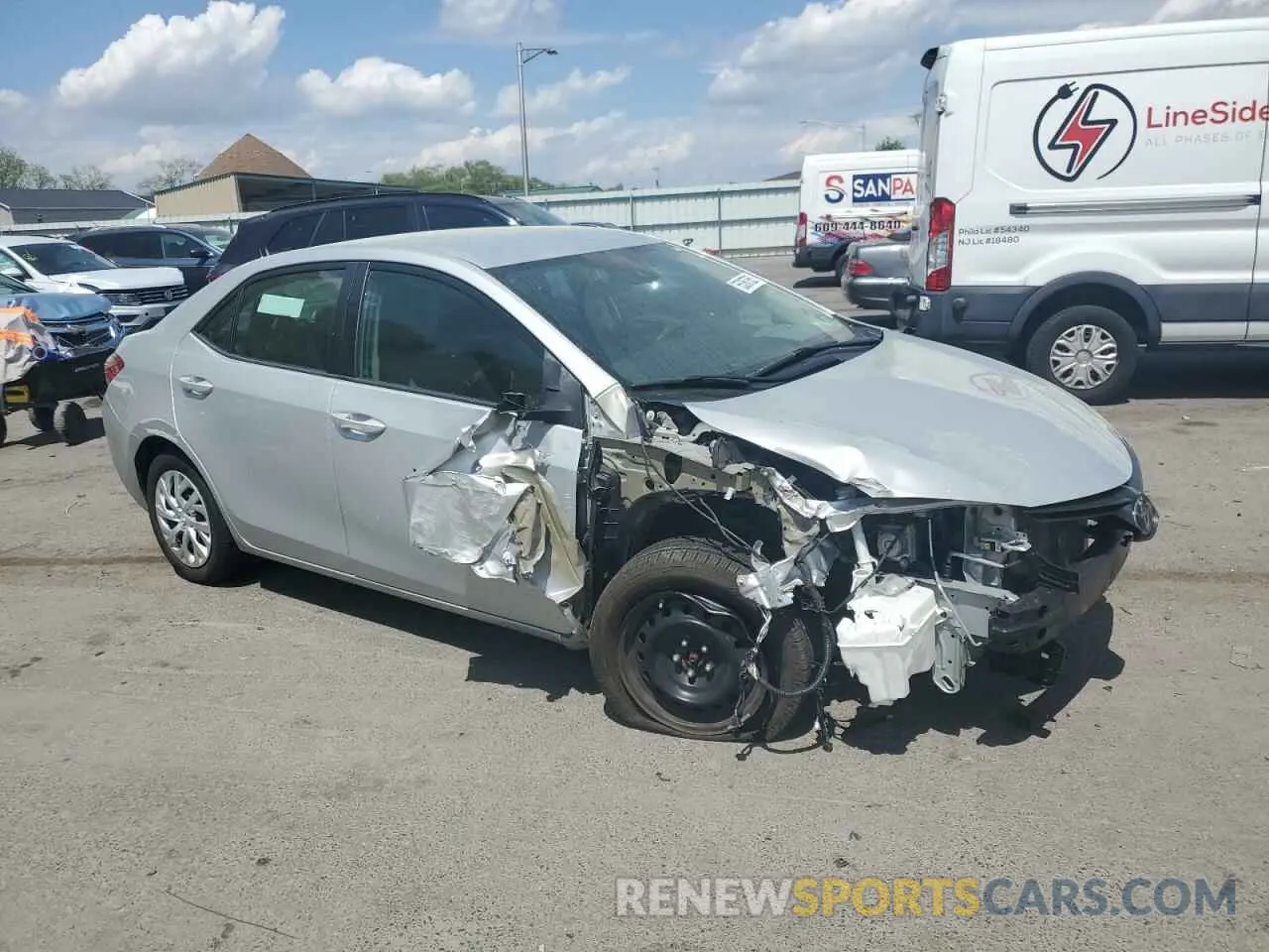 4 fotografías del automóvil dañado 2T1BURHE5KC144525 TOYOTA COROLLA 2019