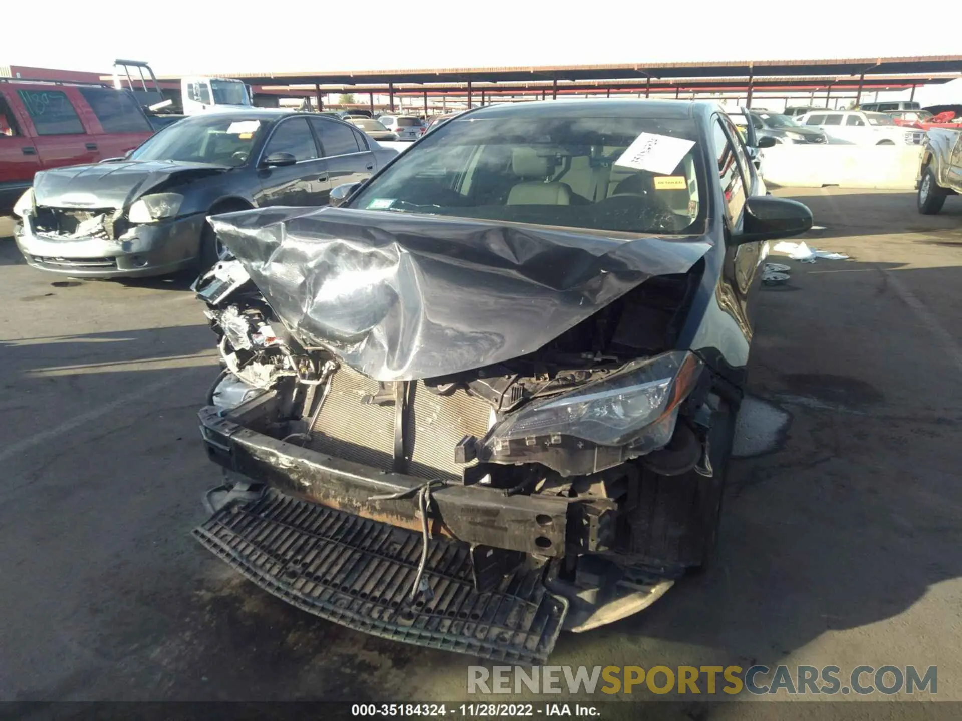 6 fotografías del automóvil dañado 2T1BURHE5KC146131 TOYOTA COROLLA 2019