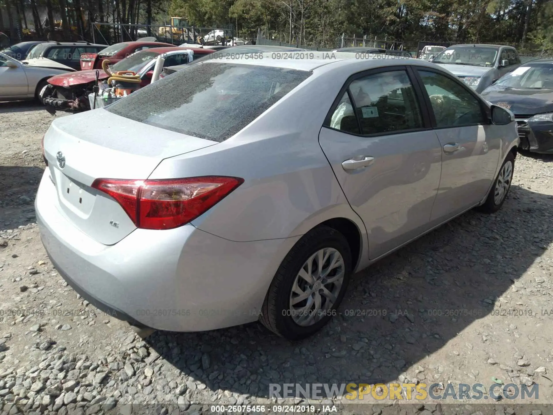 4 fotografías del automóvil dañado 2T1BURHE5KC146453 TOYOTA COROLLA 2019