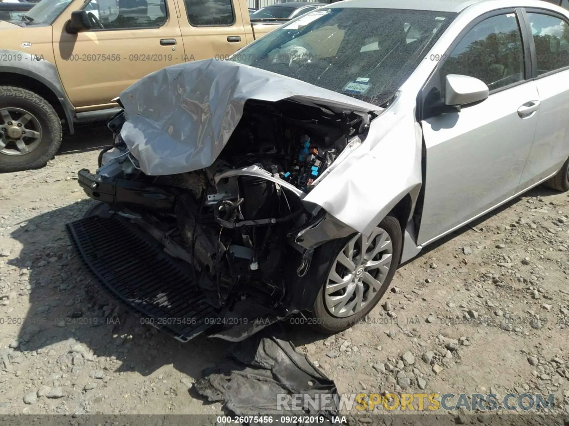 6 fotografías del automóvil dañado 2T1BURHE5KC146453 TOYOTA COROLLA 2019