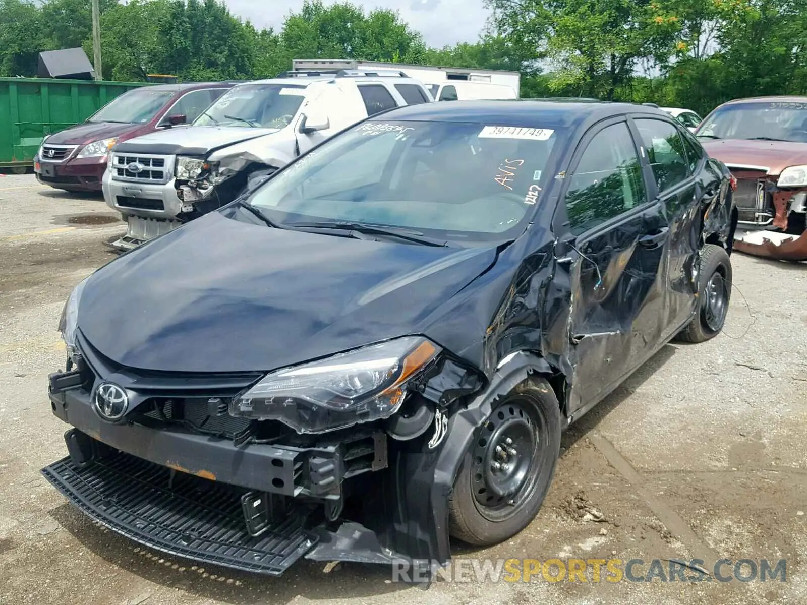 2 fotografías del automóvil dañado 2T1BURHE5KC148459 TOYOTA COROLLA 2019
