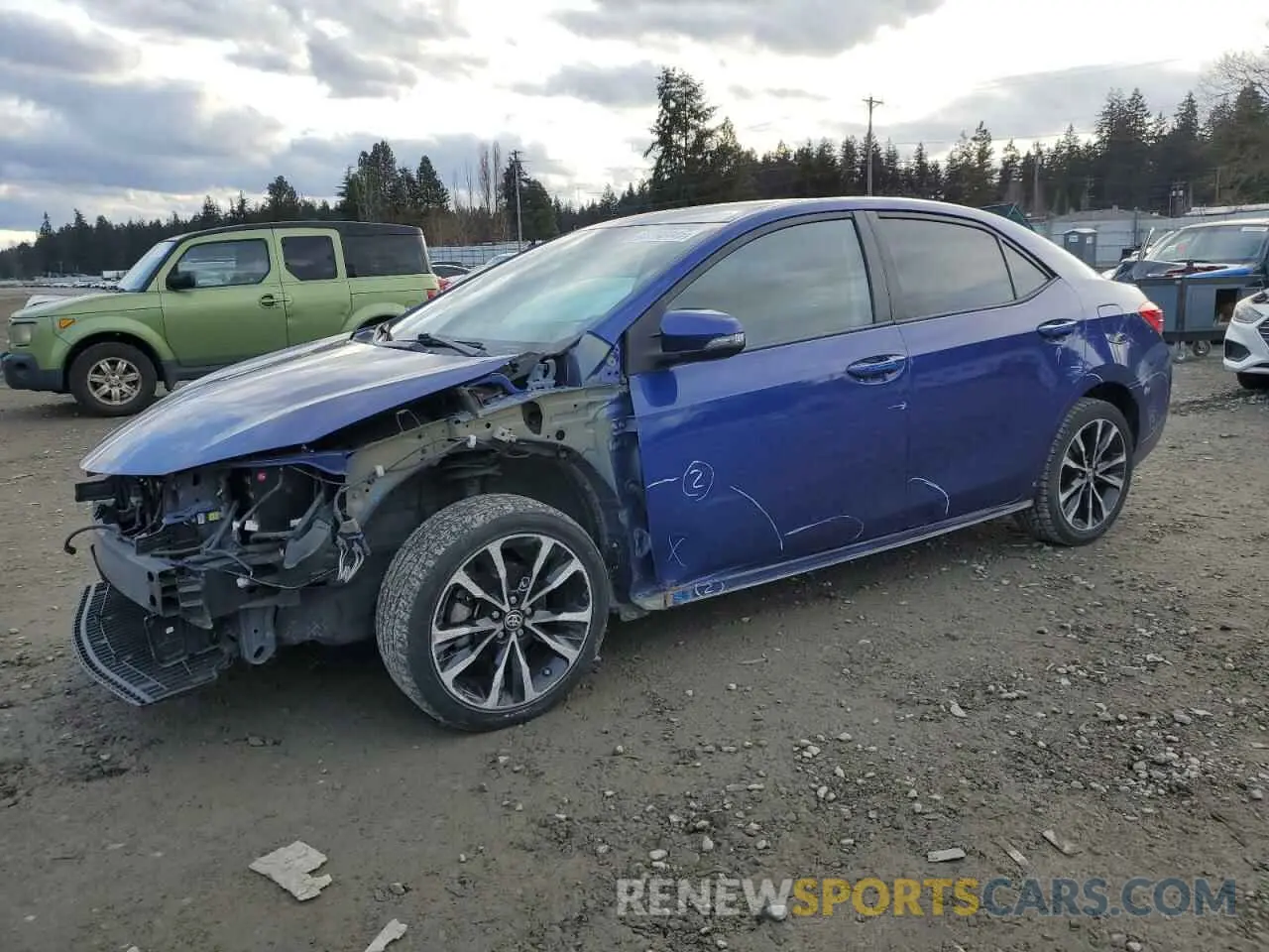 1 fotografías del automóvil dañado 2T1BURHE5KC157114 TOYOTA COROLLA 2019