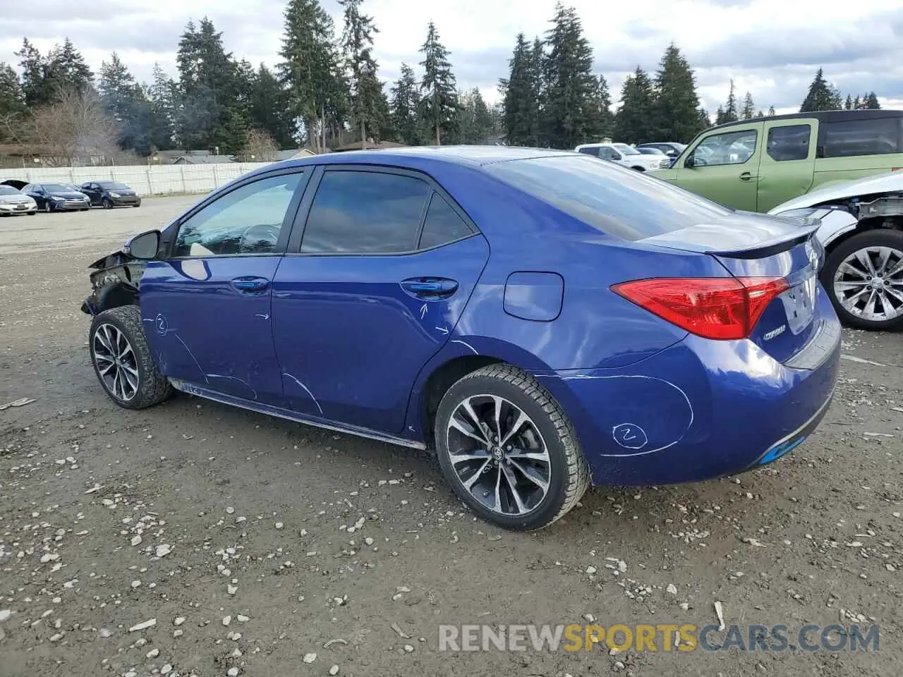 2 fotografías del automóvil dañado 2T1BURHE5KC157114 TOYOTA COROLLA 2019