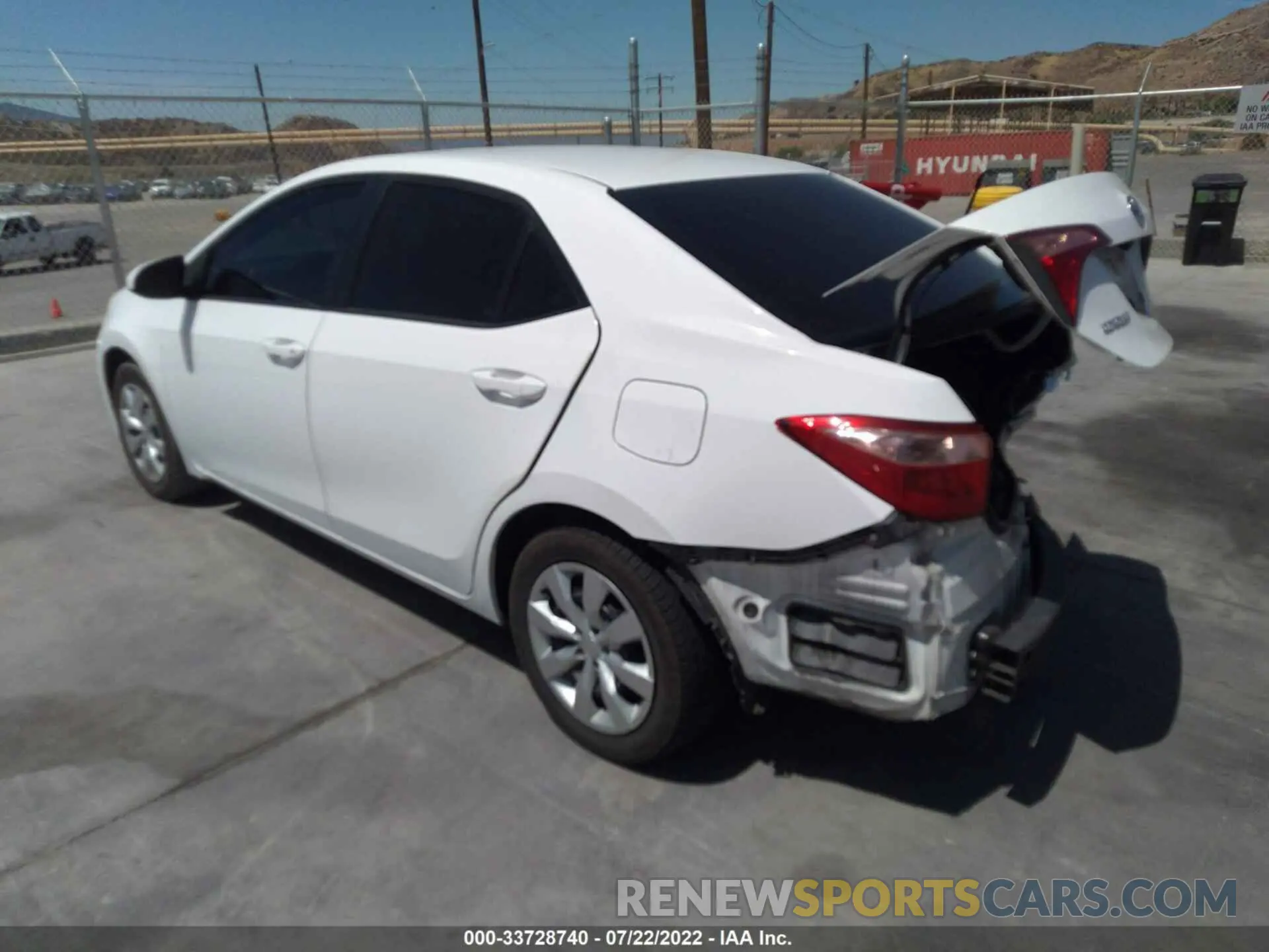 3 fotografías del automóvil dañado 2T1BURHE5KC168288 TOYOTA COROLLA 2019