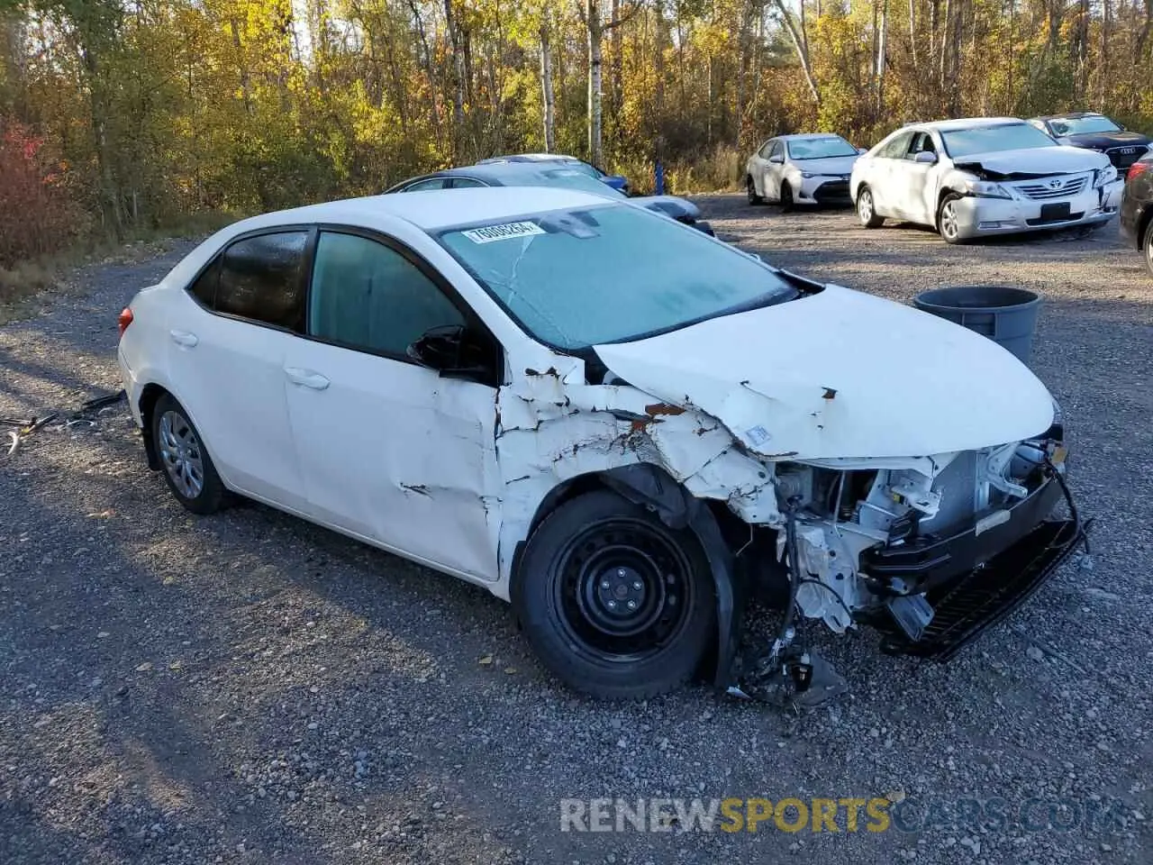 4 fotografías del automóvil dañado 2T1BURHE5KC169716 TOYOTA COROLLA 2019