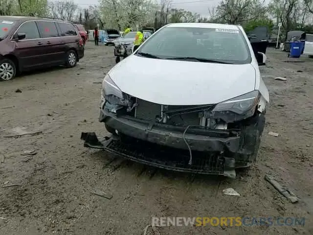 10 fotografías del automóvil dañado 2T1BURHE5KC192820 TOYOTA COROLLA 2019
