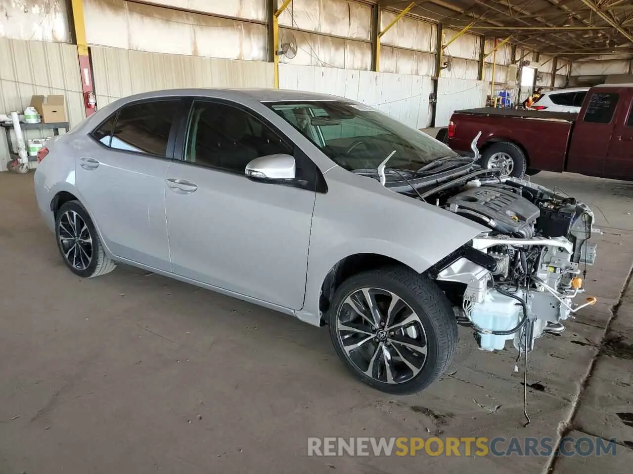 4 fotografías del automóvil dañado 2T1BURHE5KC207915 TOYOTA COROLLA 2019