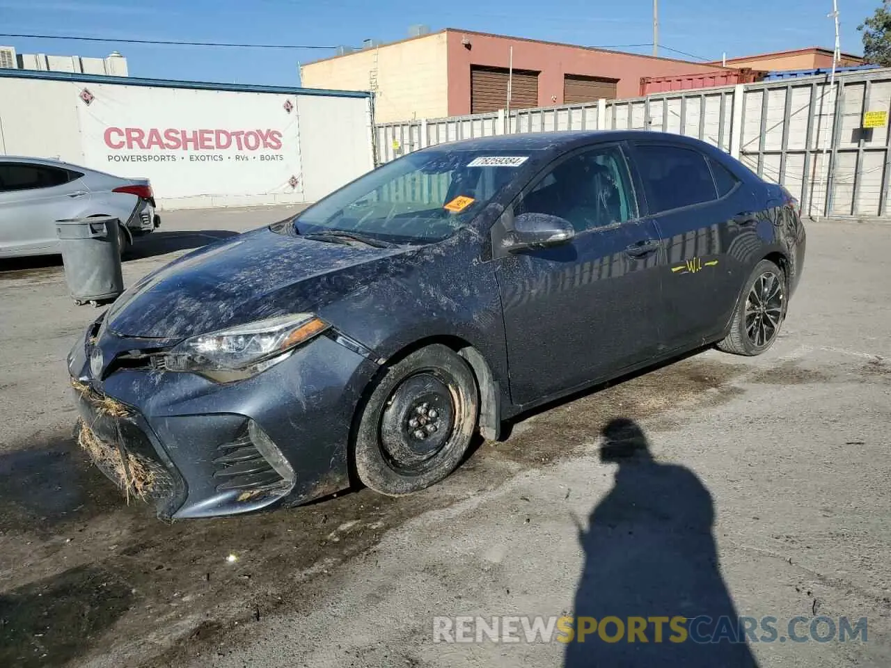 1 fotografías del automóvil dañado 2T1BURHE5KC219322 TOYOTA COROLLA 2019