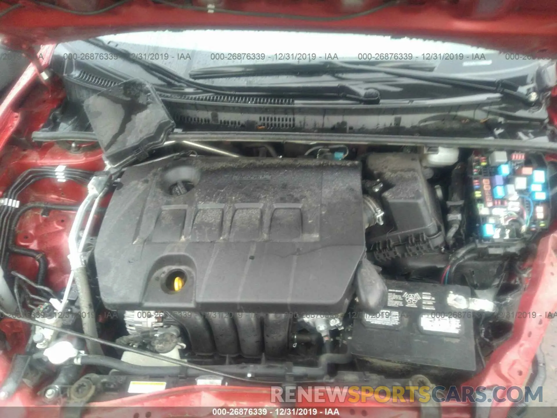 10 fotografías del automóvil dañado 2T1BURHE5KC232636 TOYOTA COROLLA 2019