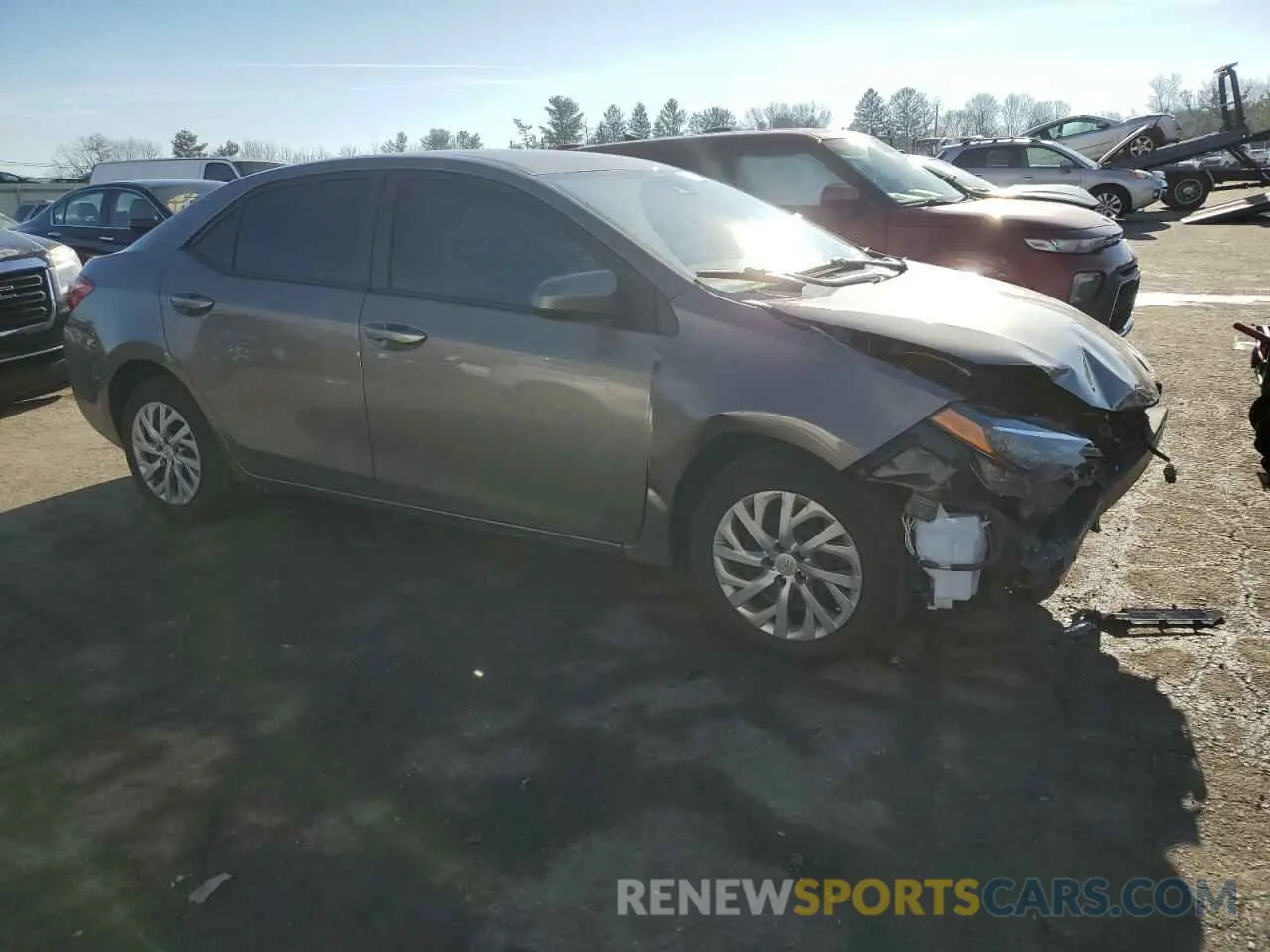 4 fotografías del automóvil dañado 2T1BURHE6KC133324 TOYOTA COROLLA 2019