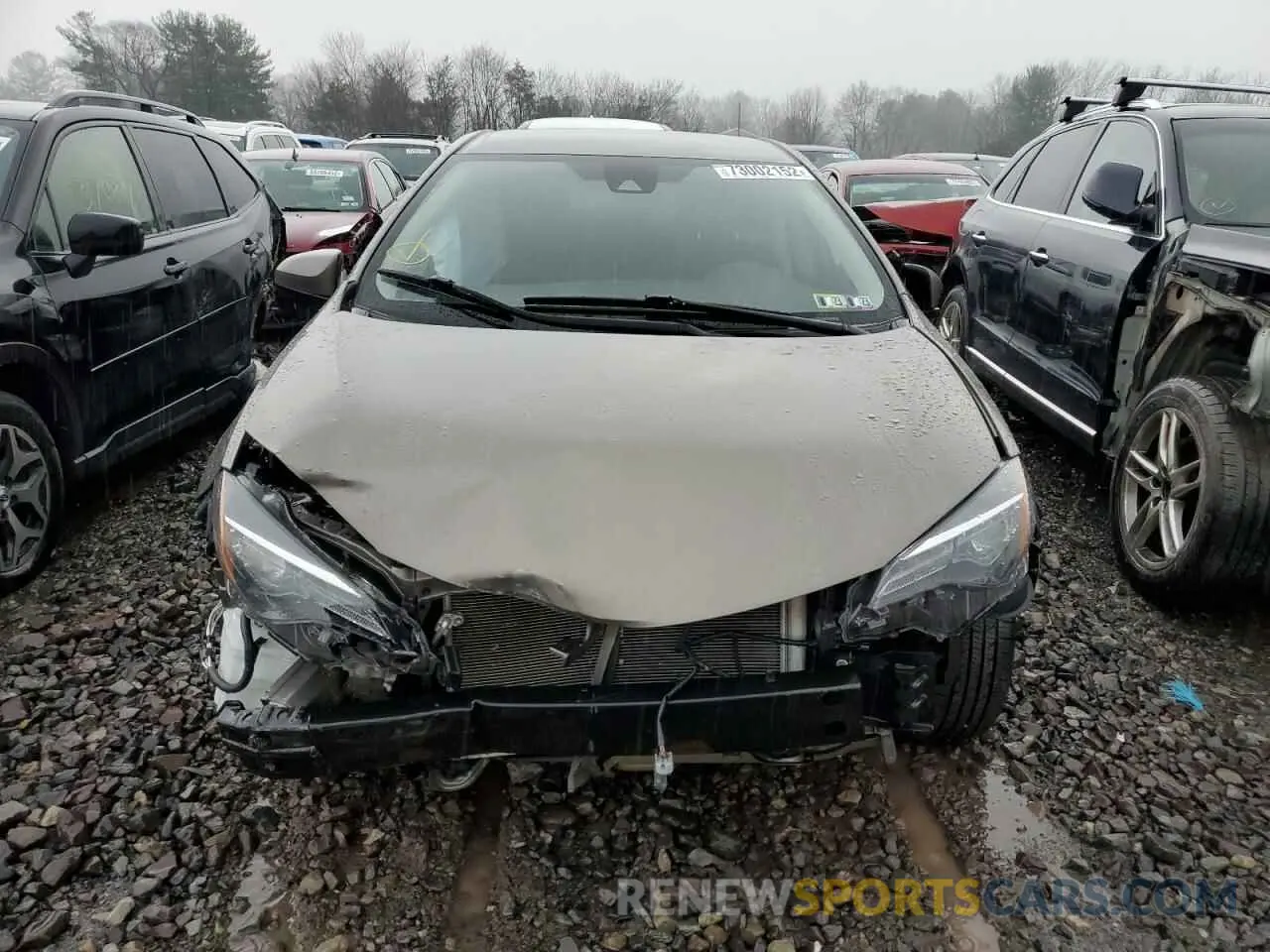 5 fotografías del automóvil dañado 2T1BURHE6KC133324 TOYOTA COROLLA 2019