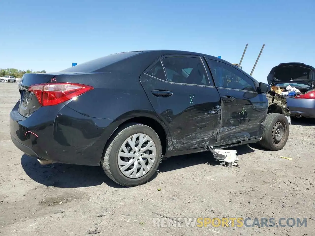 3 fotografías del automóvil dañado 2T1BURHE6KC137812 TOYOTA COROLLA 2019