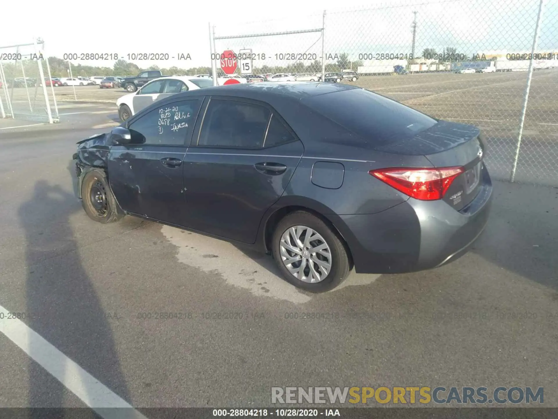 3 fotografías del automóvil dañado 2T1BURHE6KC160698 TOYOTA COROLLA 2019