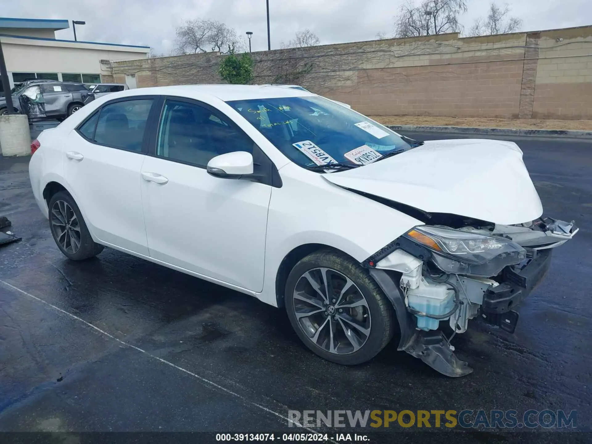 1 fotografías del automóvil dañado 2T1BURHE6KC172267 TOYOTA COROLLA 2019