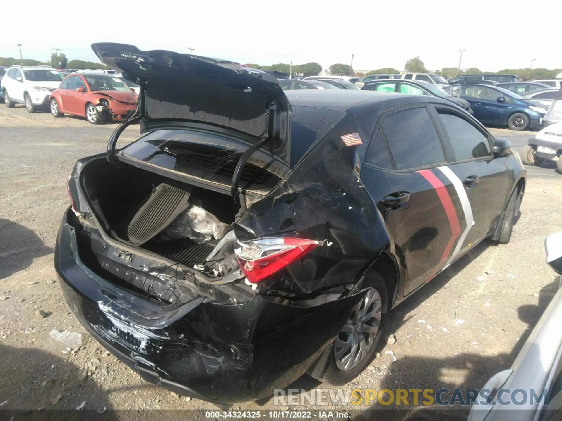 4 fotografías del automóvil dañado 2T1BURHE6KC179574 TOYOTA COROLLA 2019