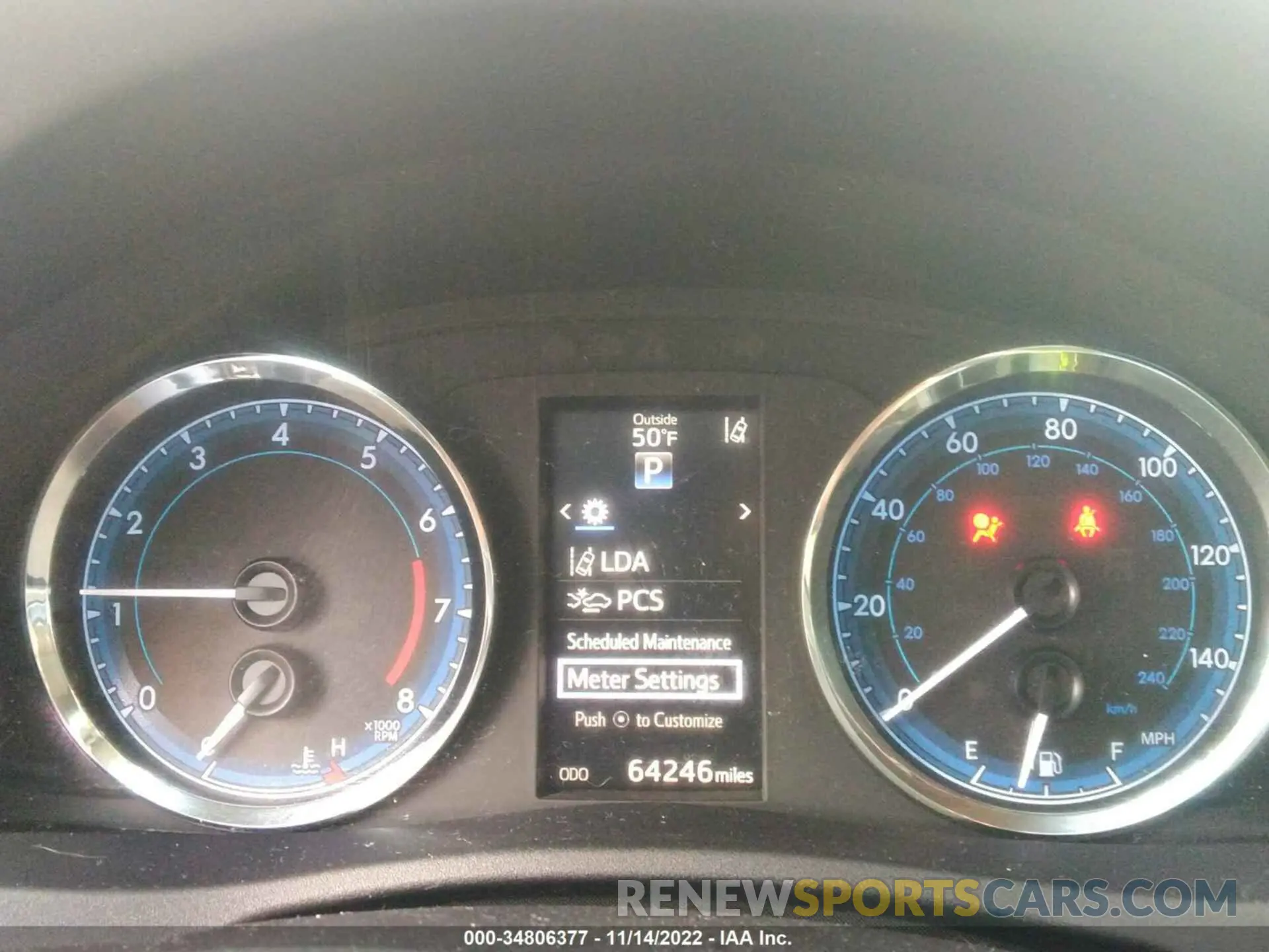 7 fotografías del automóvil dañado 2T1BURHE6KC189781 TOYOTA COROLLA 2019