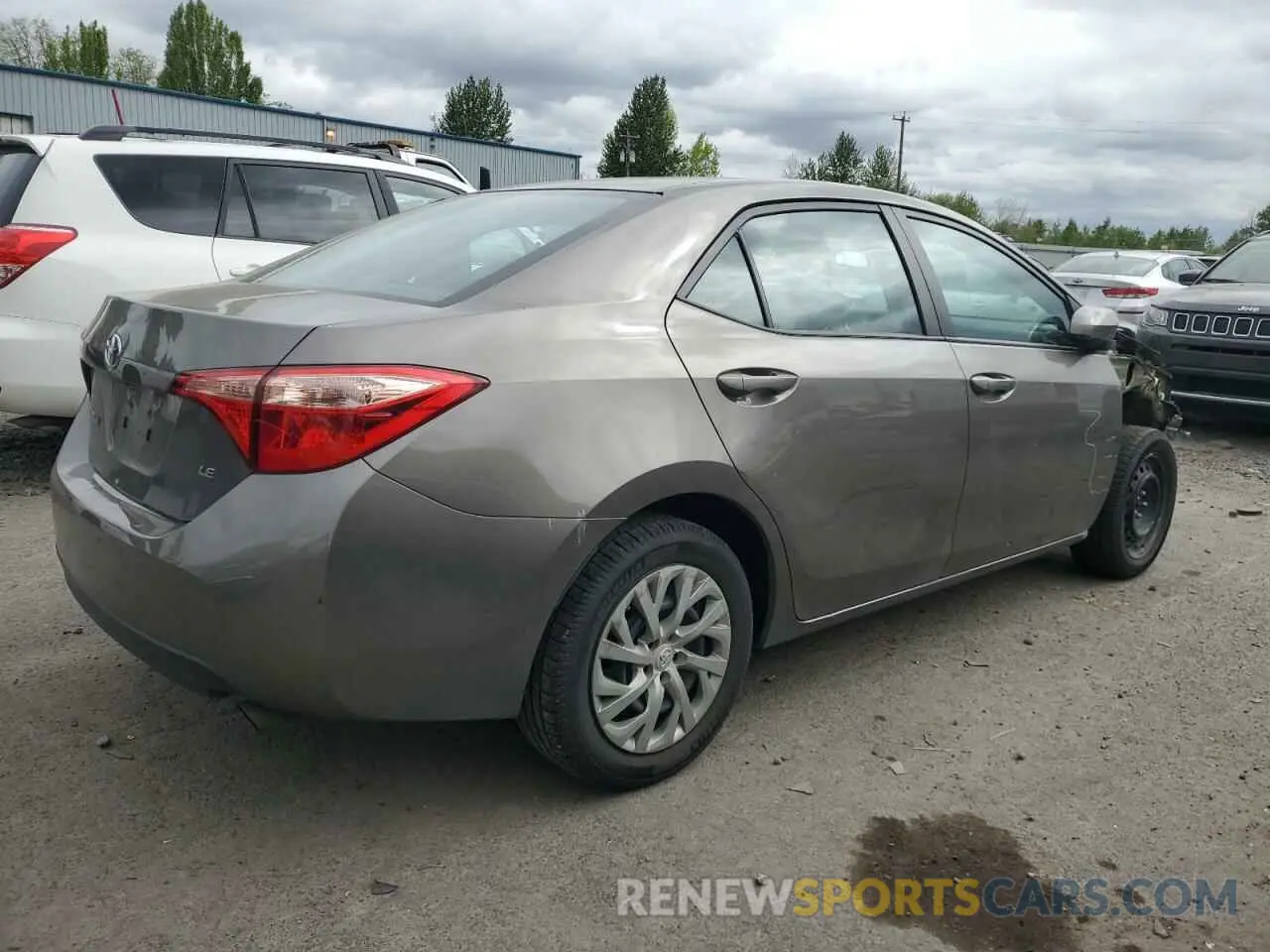 3 fotografías del automóvil dañado 2T1BURHE6KC190428 TOYOTA COROLLA 2019