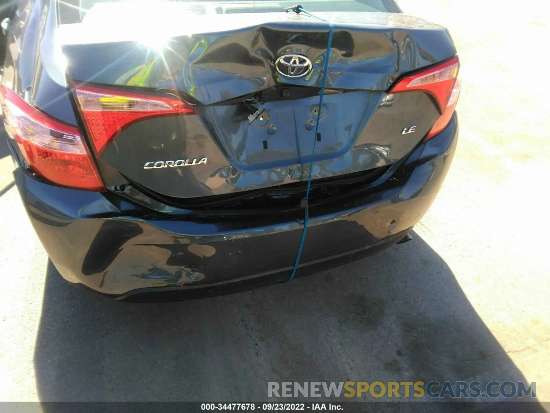 6 fotografías del automóvil dañado 2T1BURHE6KC191305 TOYOTA COROLLA 2019
