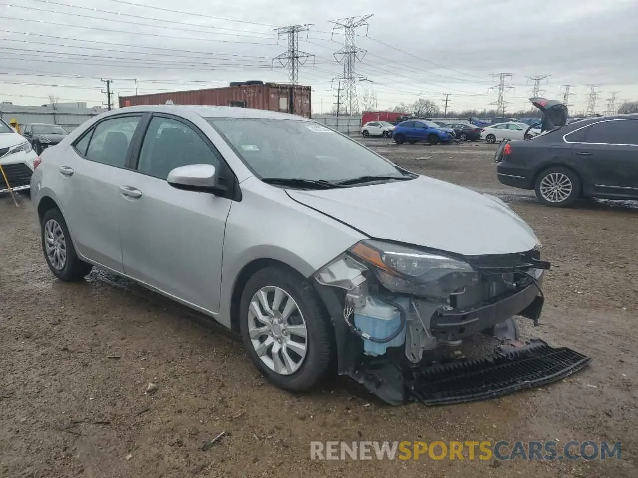 4 fotografías del automóvil dañado 2T1BURHE6KC194219 TOYOTA COROLLA 2019