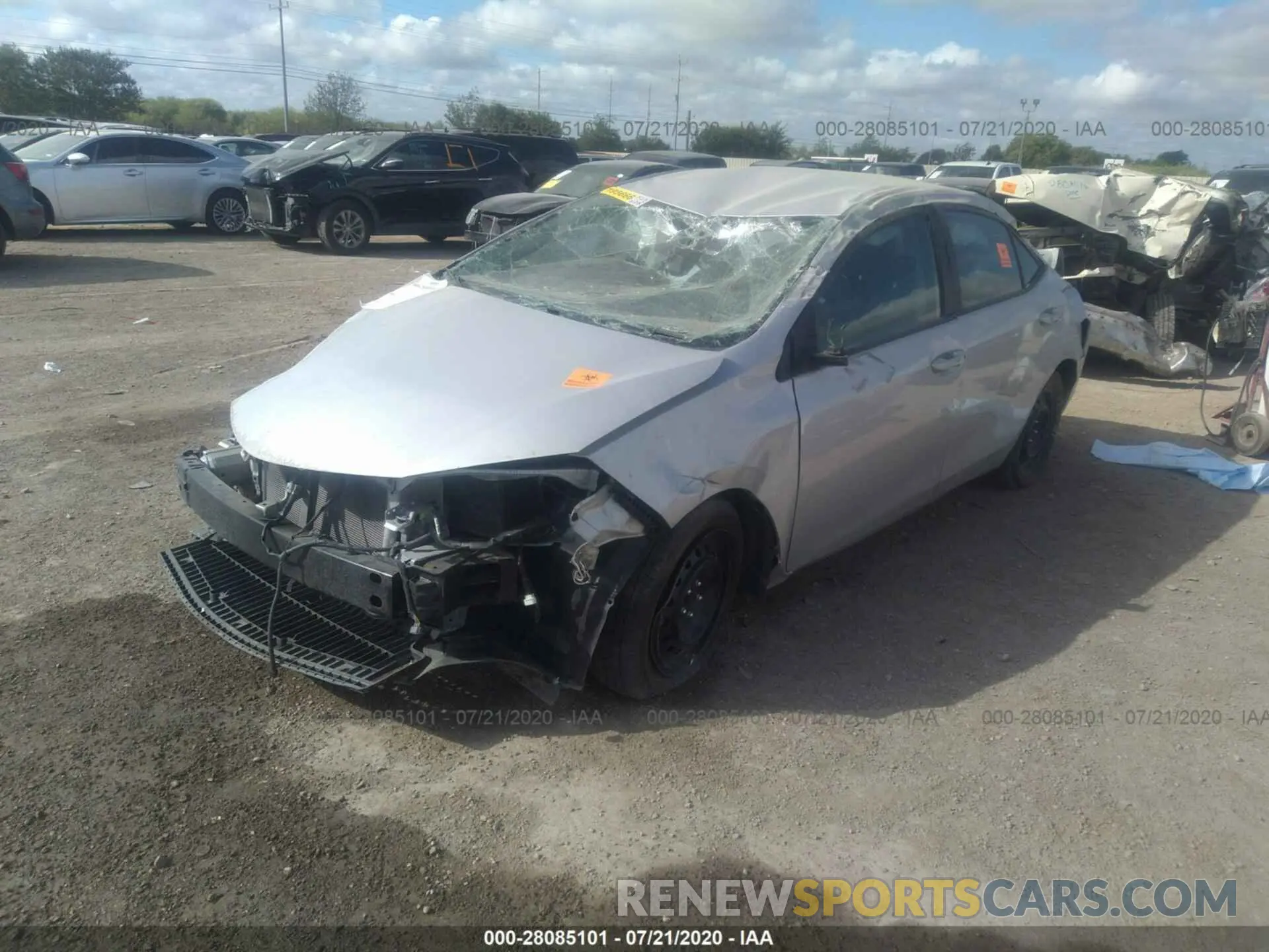 2 fotografías del automóvil dañado 2T1BURHE6KC195483 TOYOTA COROLLA 2019