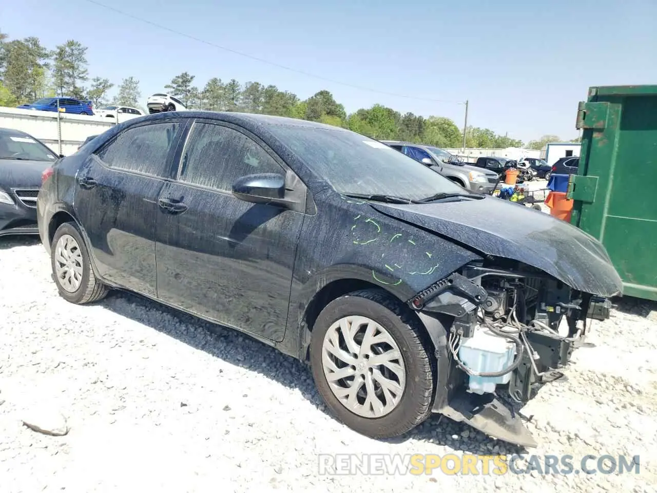 4 fotografías del automóvil dañado 2T1BURHE6KC206966 TOYOTA COROLLA 2019