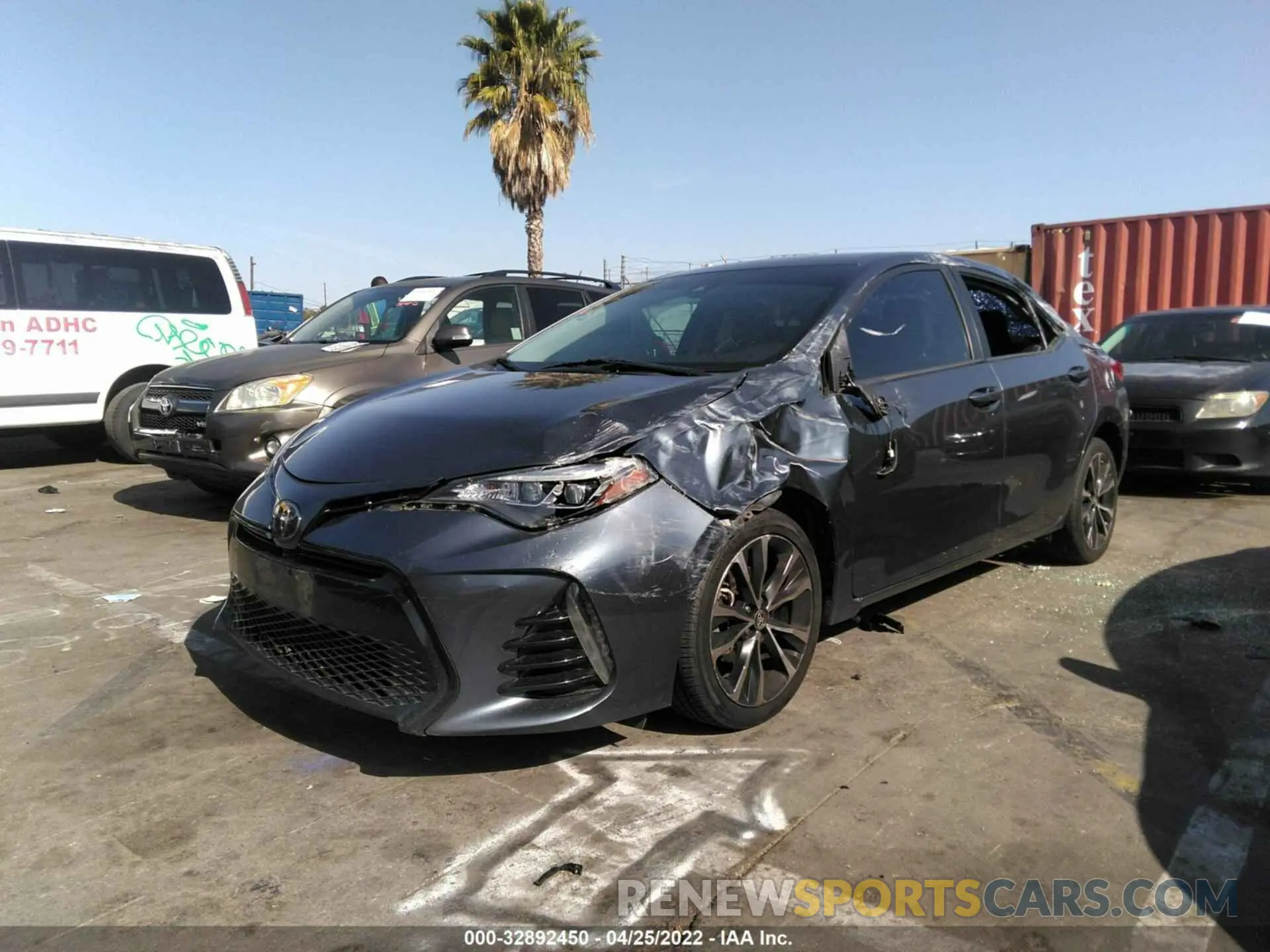 2 fotografías del automóvil dañado 2T1BURHE7KC125264 TOYOTA COROLLA 2019