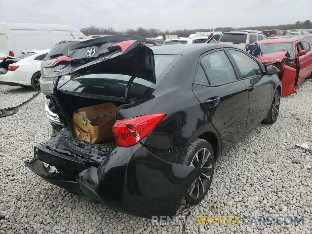 4 fotografías del automóvil dañado 2T1BURHE7KC127757 TOYOTA COROLLA 2019