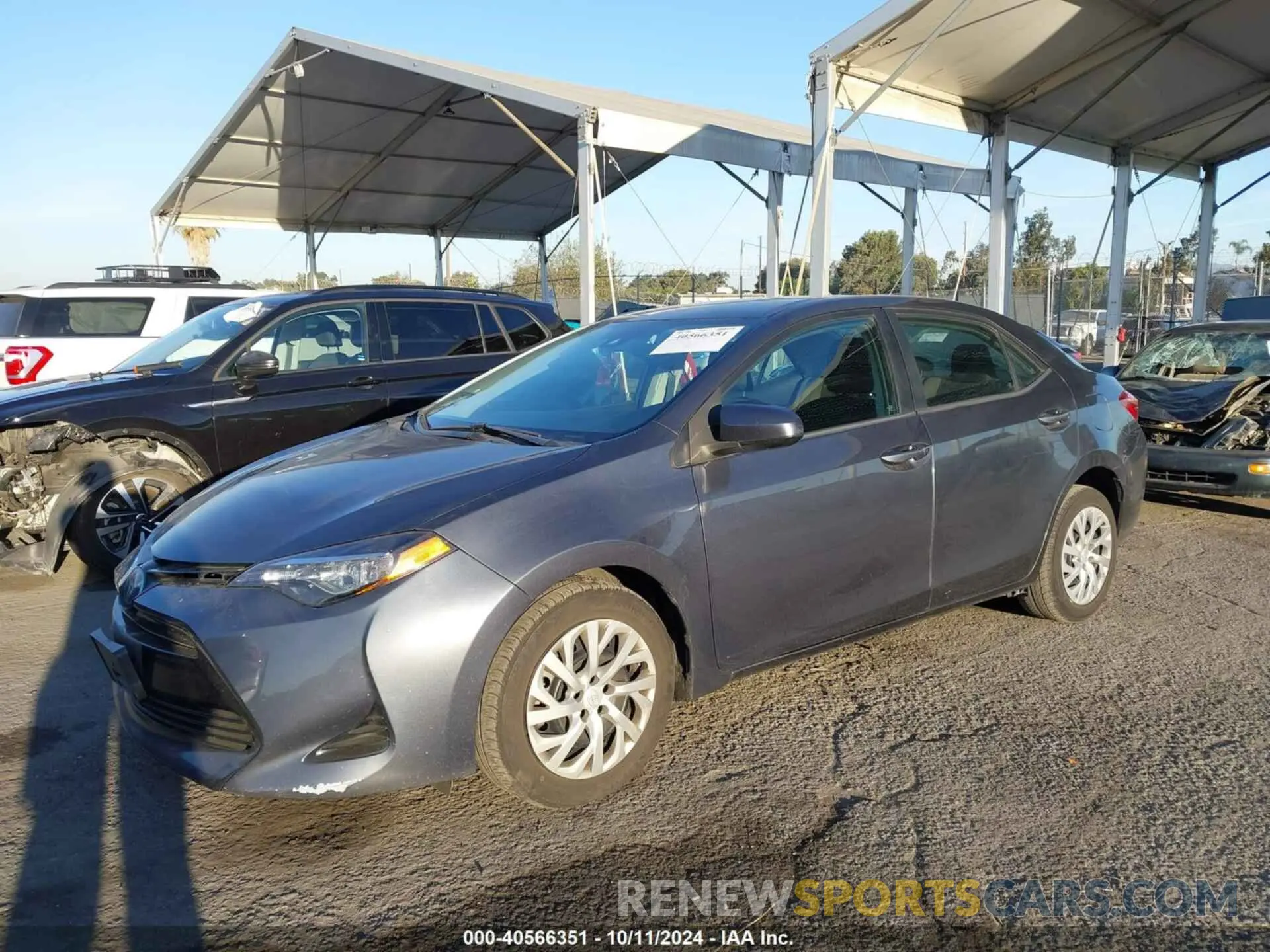 2 fotografías del automóvil dañado 2T1BURHE7KC153016 TOYOTA COROLLA 2019