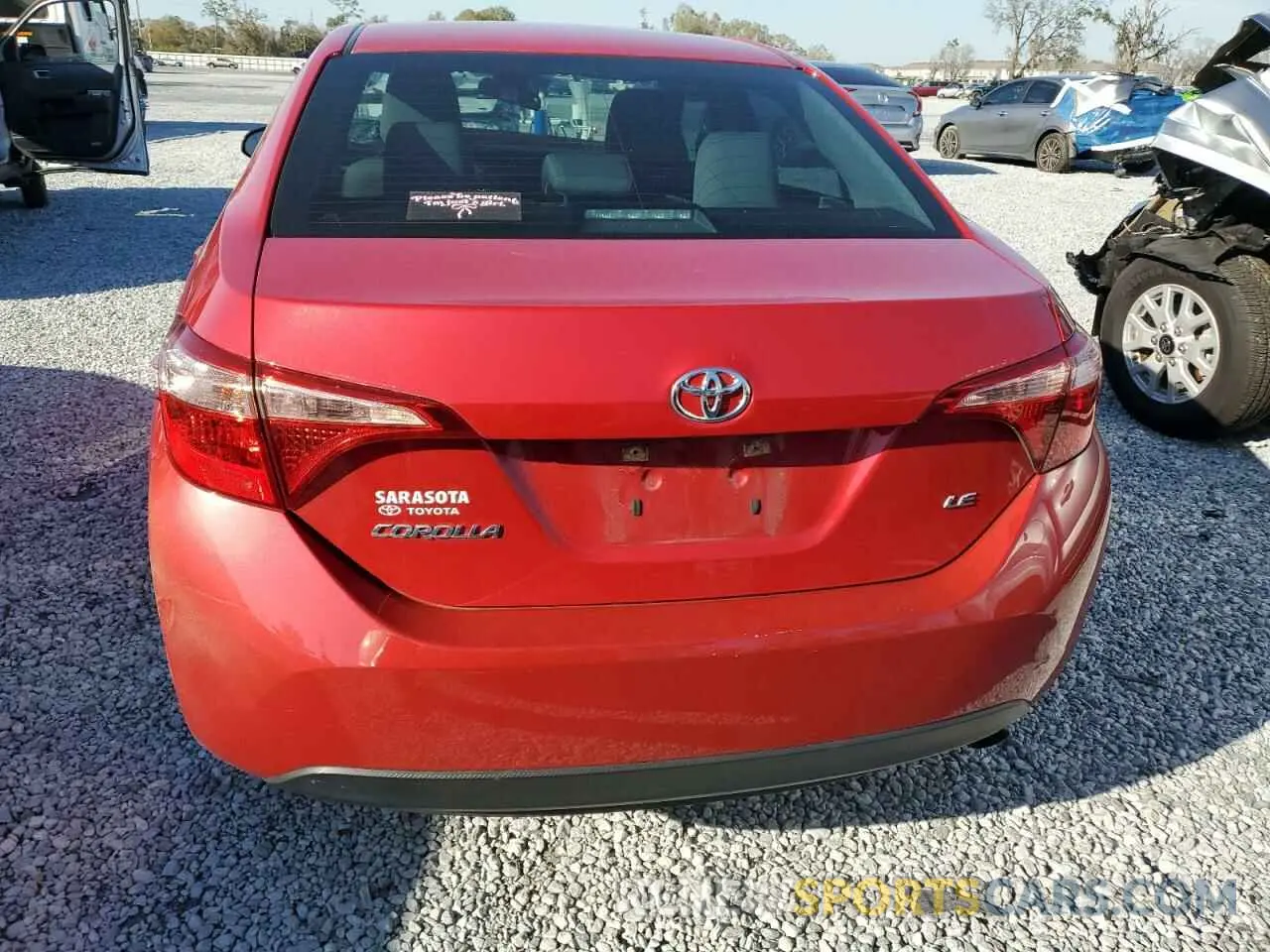 6 fotografías del automóvil dañado 2T1BURHE7KC171340 TOYOTA COROLLA 2019
