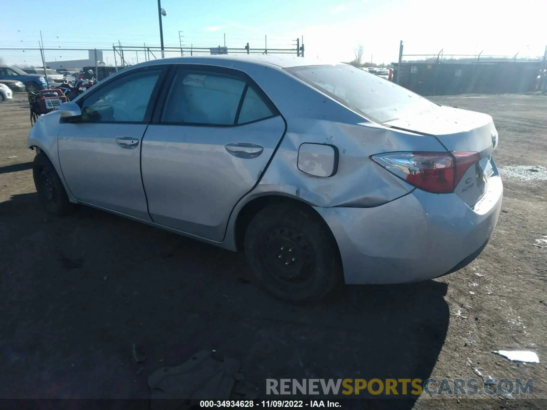 3 fotografías del automóvil dañado 2T1BURHE7KC177395 TOYOTA COROLLA 2019