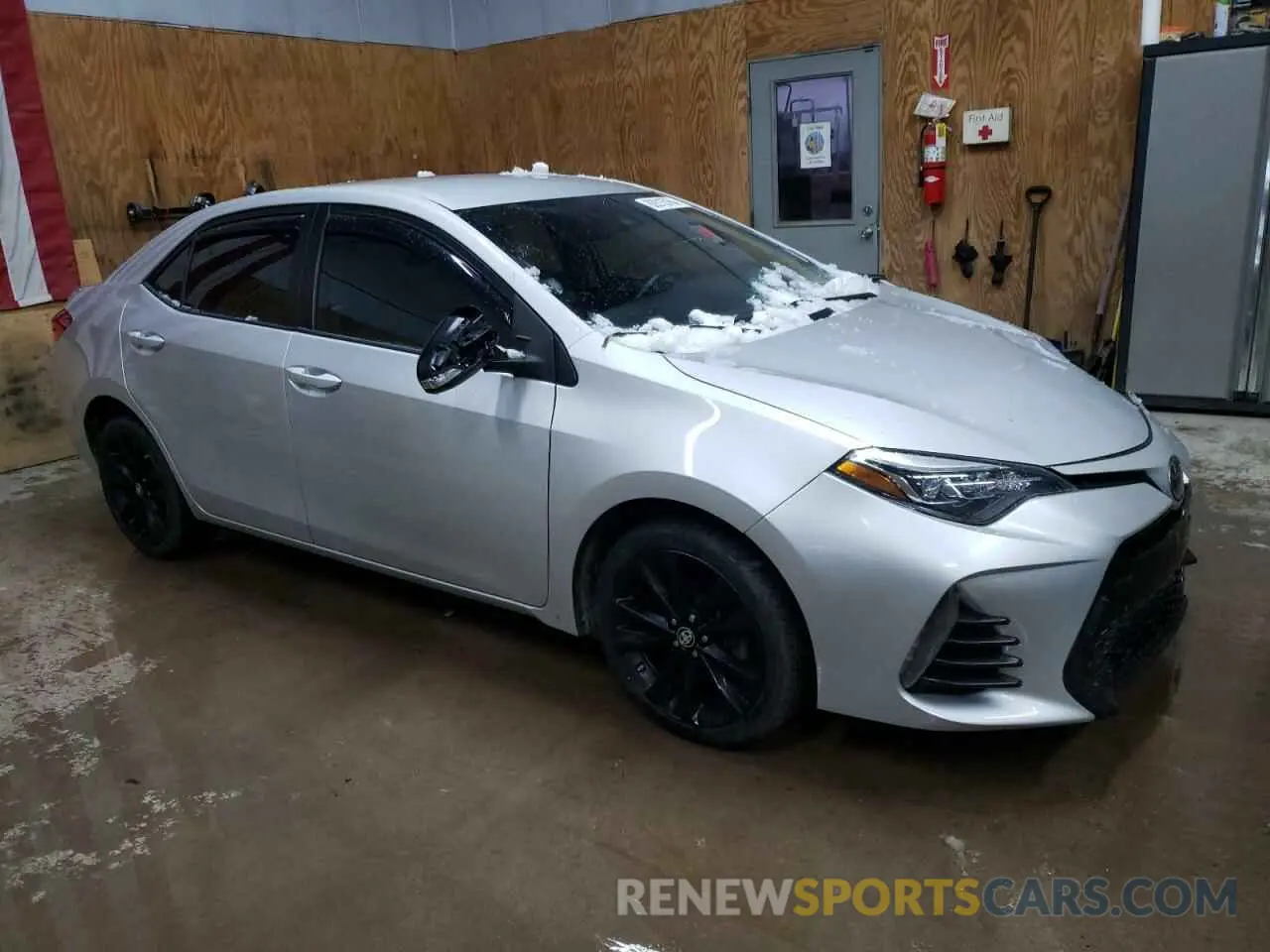 4 fotografías del automóvil dañado 2T1BURHE7KC181186 TOYOTA COROLLA 2019