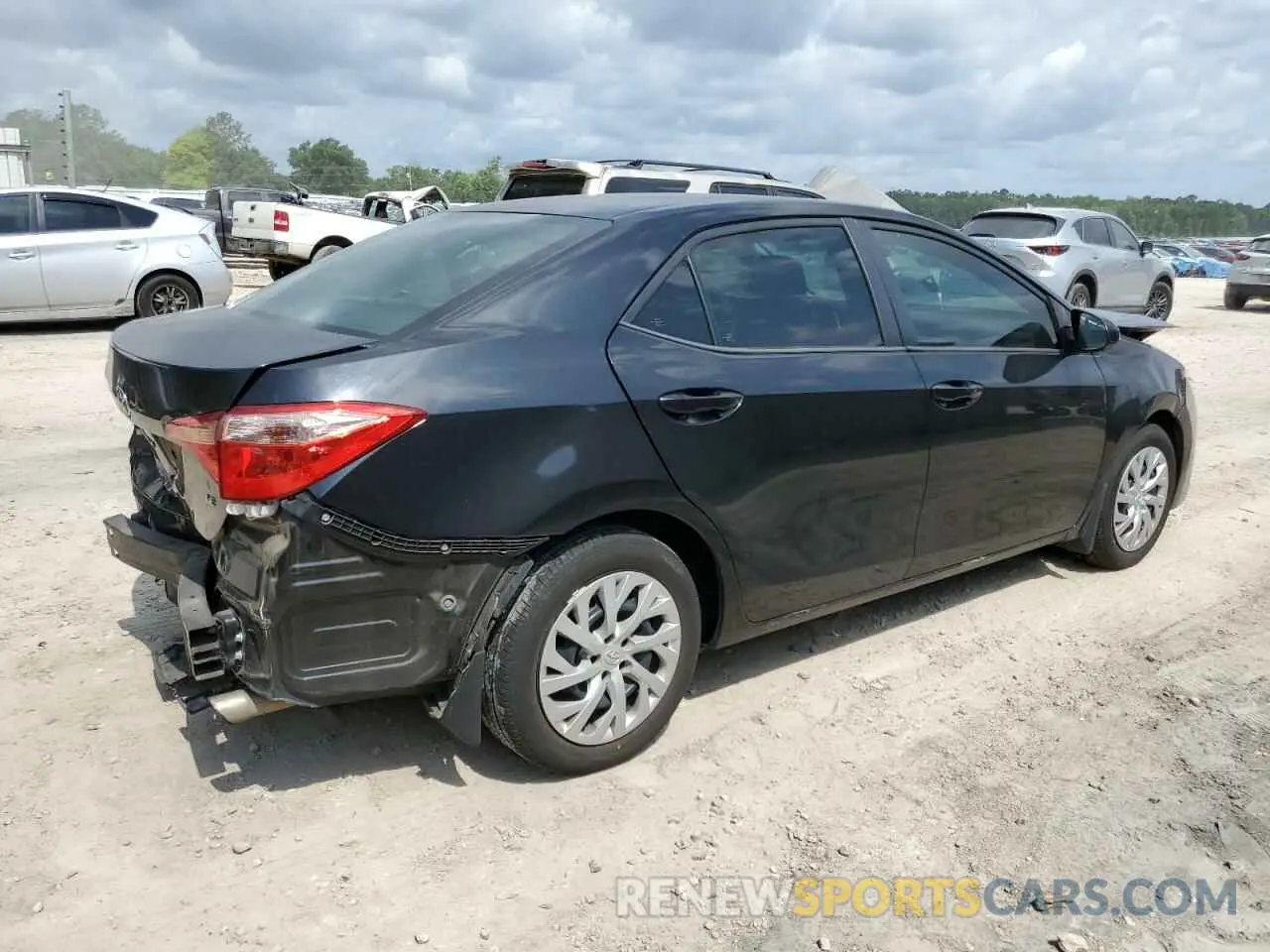 3 fotografías del automóvil dañado 2T1BURHE7KC184329 TOYOTA COROLLA 2019