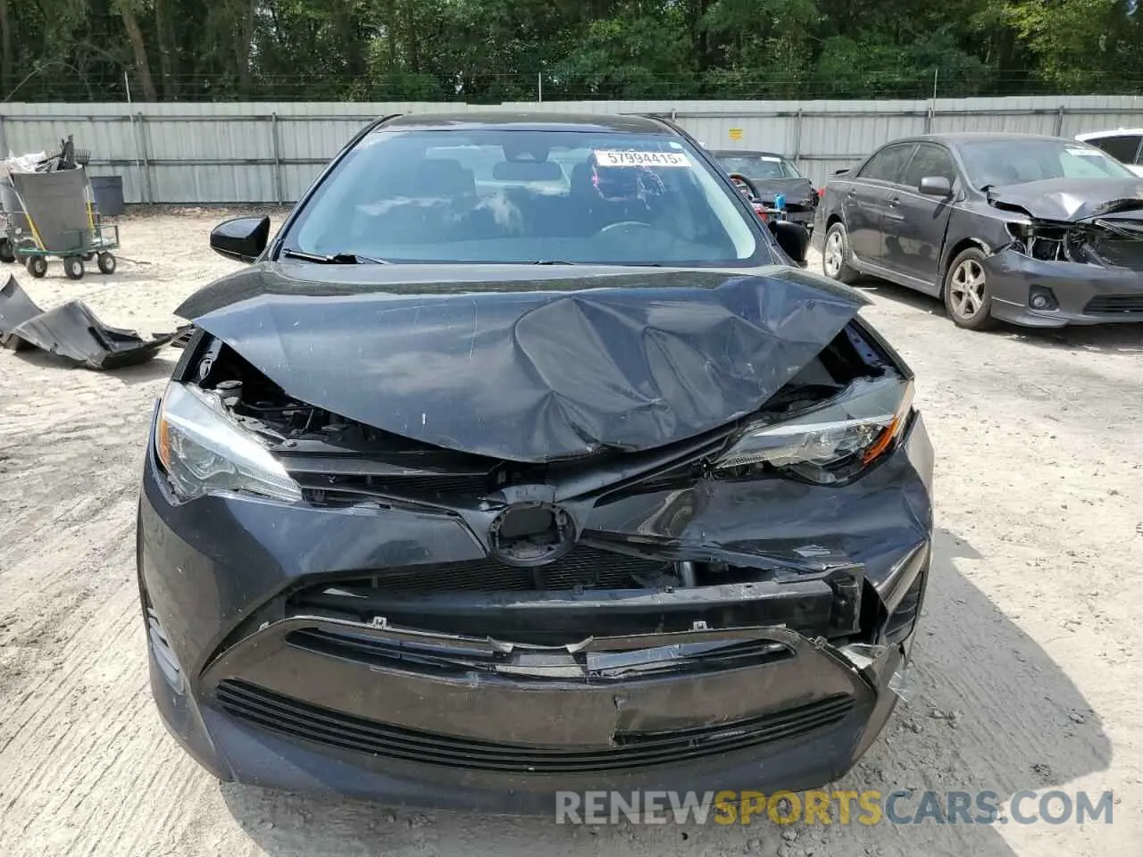 5 fotografías del automóvil dañado 2T1BURHE7KC184329 TOYOTA COROLLA 2019