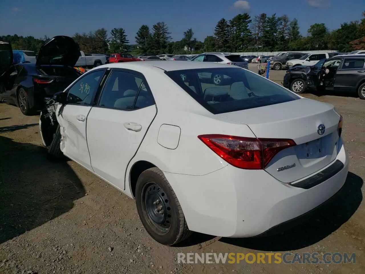 3 fotografías del automóvil dañado 2T1BURHE7KC186405 TOYOTA COROLLA 2019