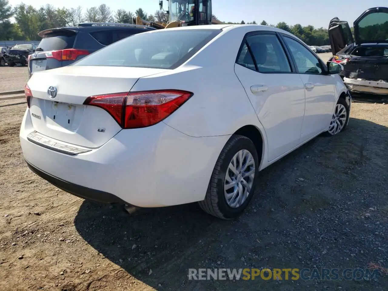 4 fotografías del automóvil dañado 2T1BURHE7KC186405 TOYOTA COROLLA 2019