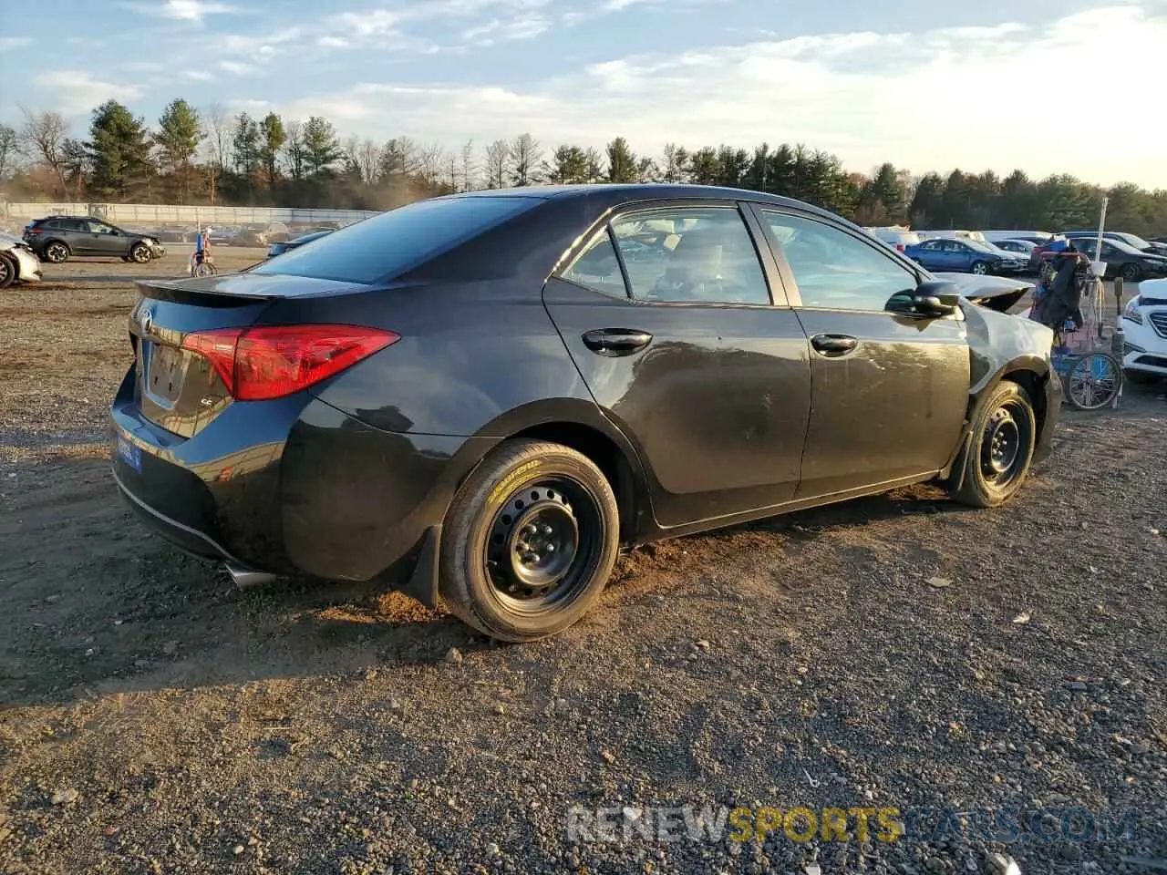 3 fotografías del automóvil dañado 2T1BURHE7KC190020 TOYOTA COROLLA 2019
