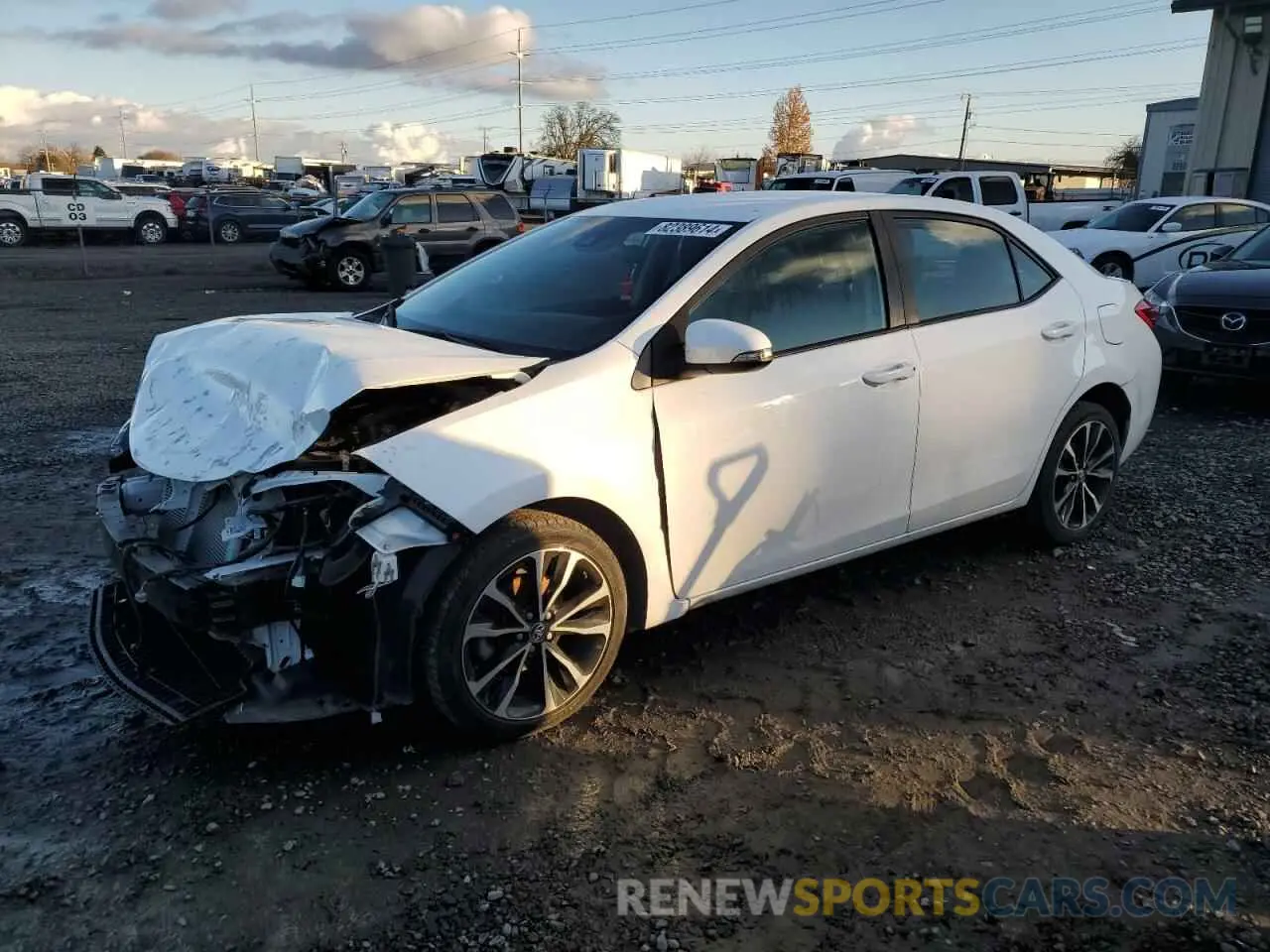 1 fotografías del automóvil dañado 2T1BURHE7KC198845 TOYOTA COROLLA 2019