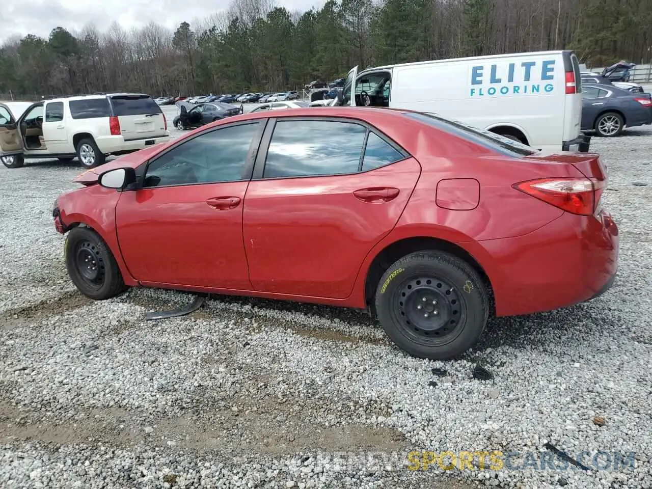 2 fotografías del automóvil dañado 2T1BURHE7KC205566 TOYOTA COROLLA 2019