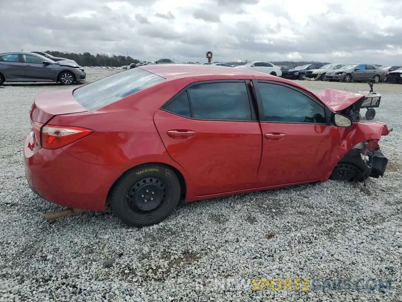 3 fotografías del automóvil dañado 2T1BURHE7KC205566 TOYOTA COROLLA 2019