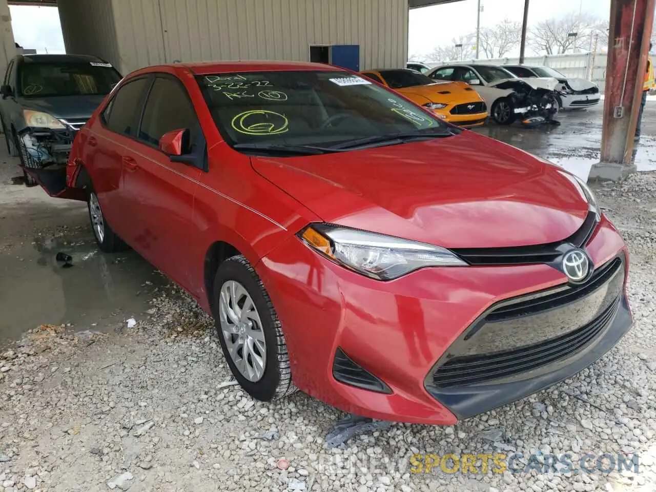 1 fotografías del automóvil dañado 2T1BURHE7KC217135 TOYOTA COROLLA 2019