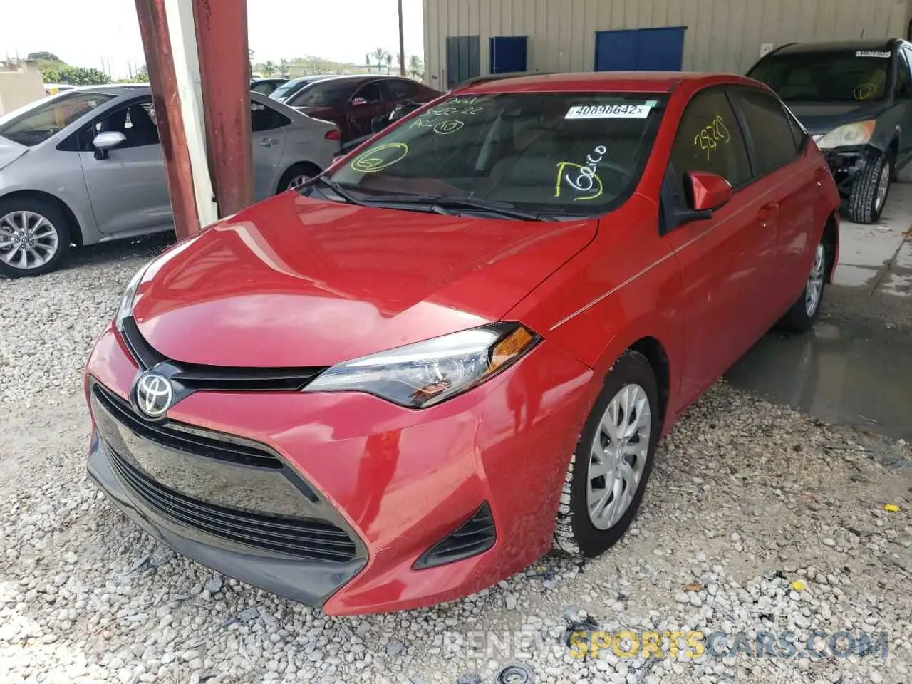 2 fotografías del automóvil dañado 2T1BURHE7KC217135 TOYOTA COROLLA 2019