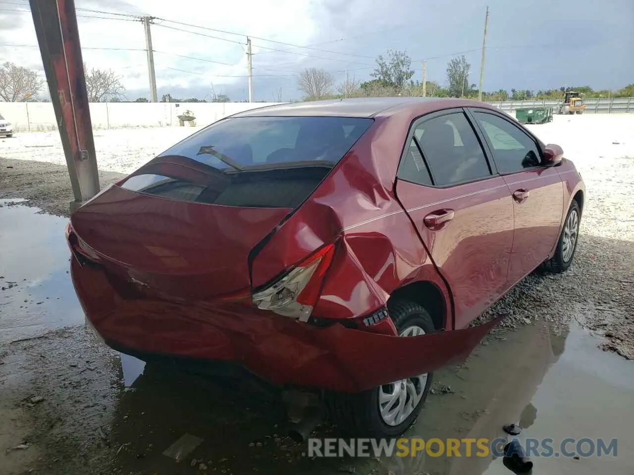 4 fotografías del automóvil dañado 2T1BURHE7KC217135 TOYOTA COROLLA 2019