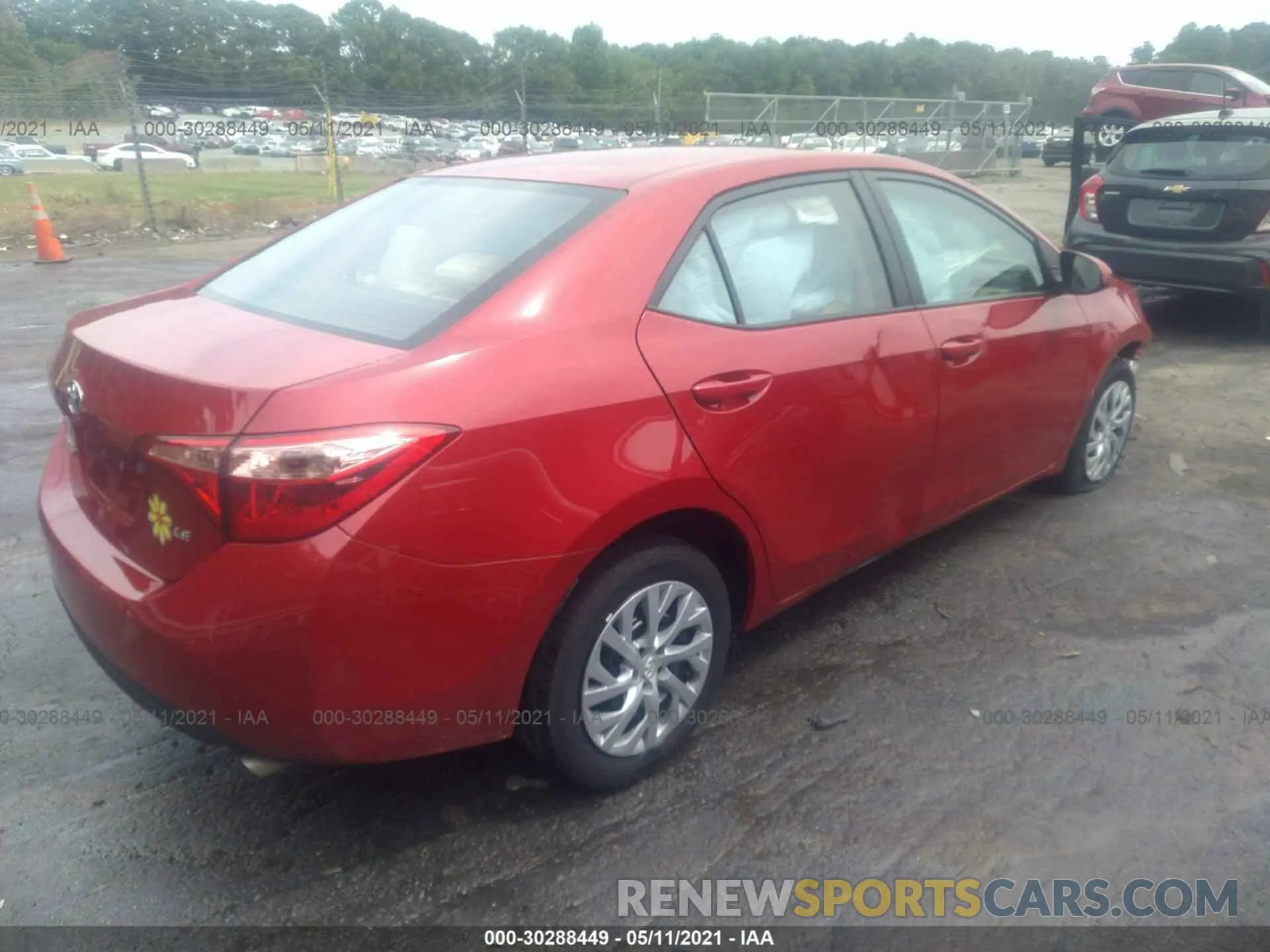 4 fotografías del automóvil dañado 2T1BURHE7KC224912 TOYOTA COROLLA 2019