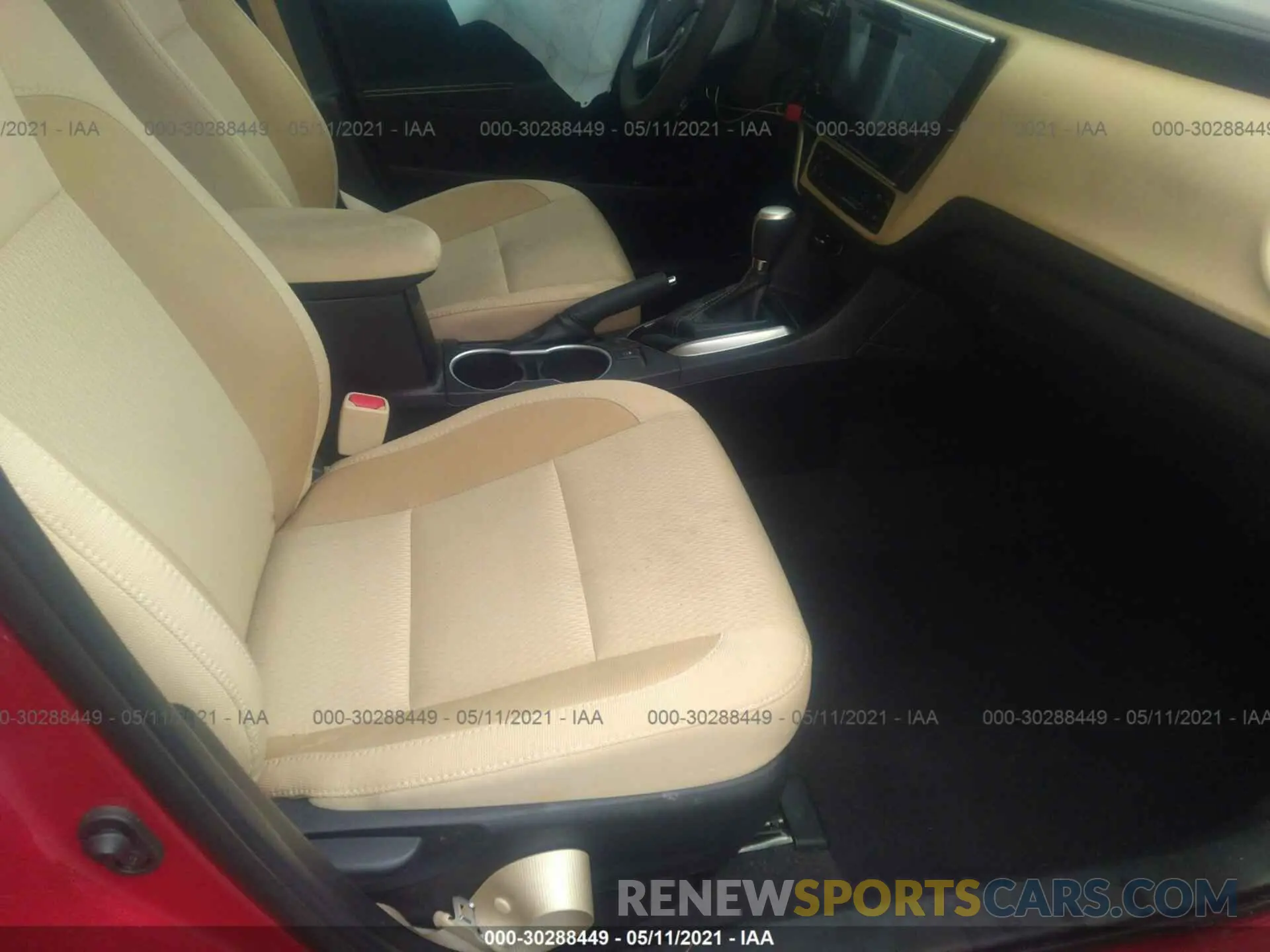 5 fotografías del automóvil dañado 2T1BURHE7KC224912 TOYOTA COROLLA 2019