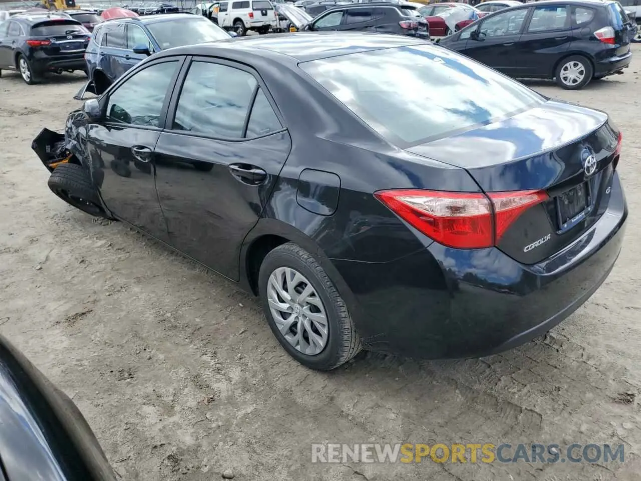 2 fotografías del automóvil dañado 2T1BURHE8KC145085 TOYOTA COROLLA 2019