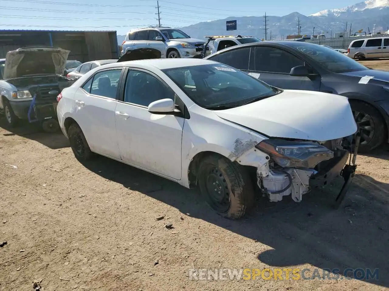 4 fotografías del automóvil dañado 2T1BURHE8KC154076 TOYOTA COROLLA 2019