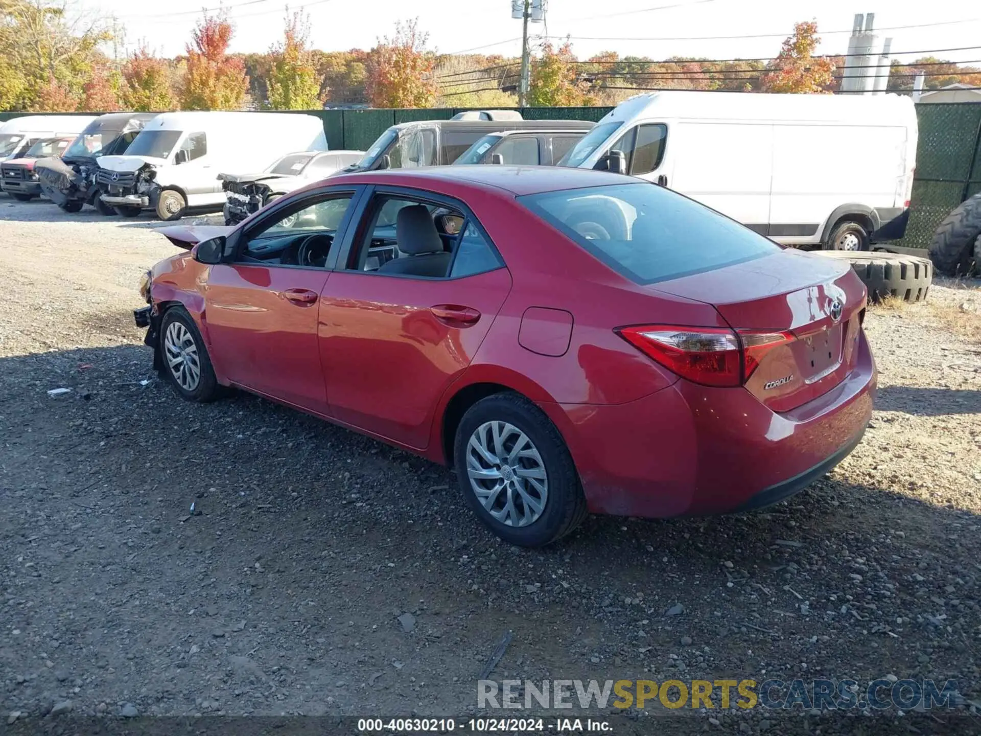 3 fotografías del automóvil dañado 2T1BURHE8KC154952 TOYOTA COROLLA 2019