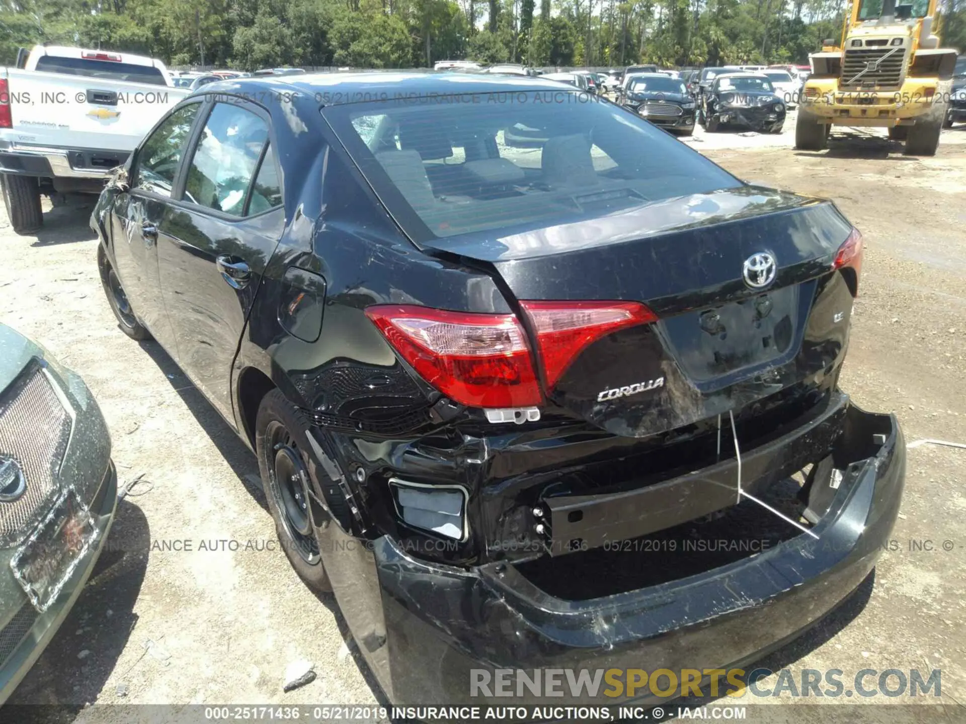 3 fotografías del automóvil dañado 2T1BURHE8KC167555 TOYOTA COROLLA 2019
