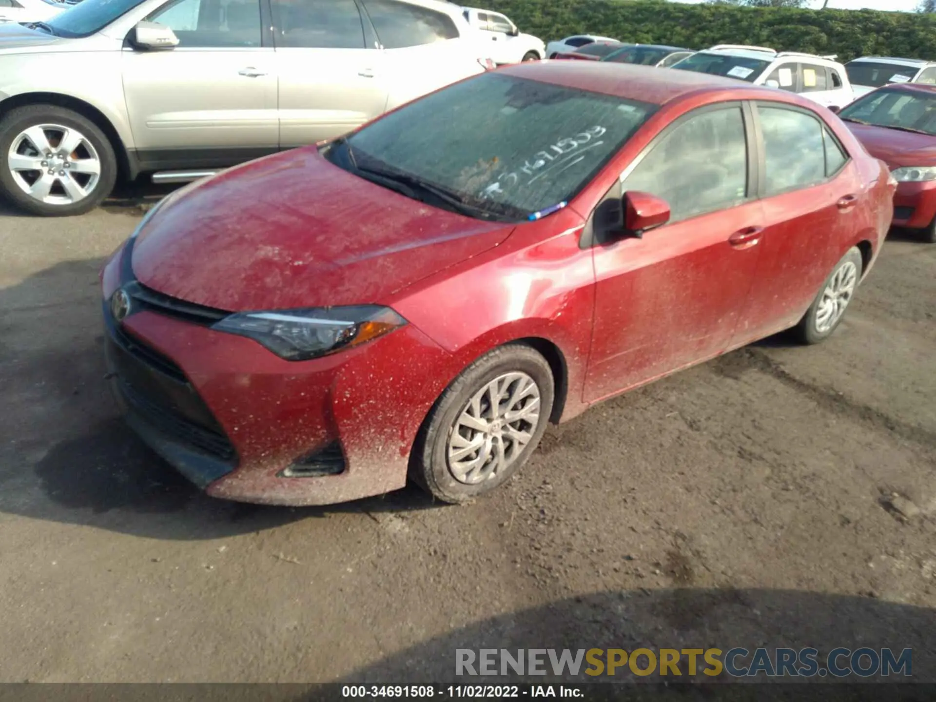 2 fotografías del automóvil dañado 2T1BURHE8KC205690 TOYOTA COROLLA 2019