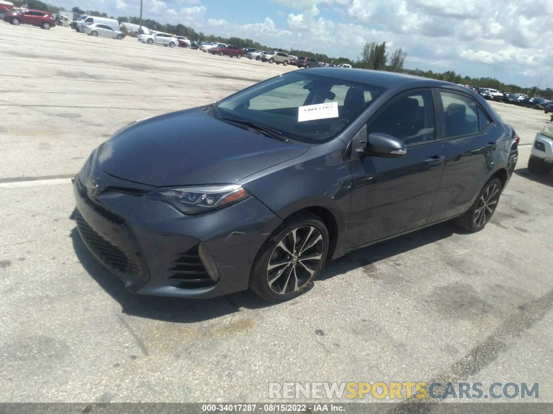 2 fotografías del automóvil dañado 2T1BURHE8KC216382 TOYOTA COROLLA 2019